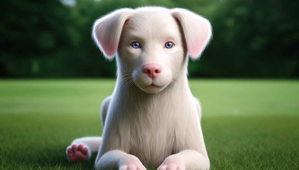 perro albino IA / Kennel Club Argentino