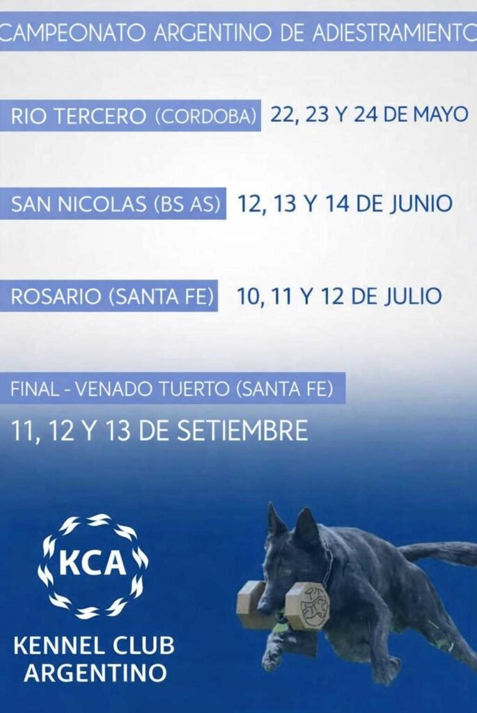 campeonato oficial argentino de adiestramiento / Fechas del año 2026