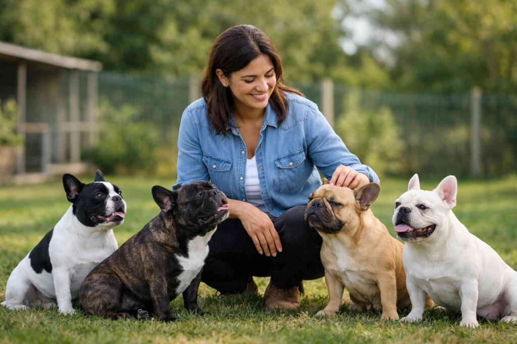 Criador con perros de raza en entorno cuidado representando el registro inicial canino en Argentina / registro inicial canino