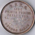 Reverso de medalla histórica del Registro de Perros Kennel Club